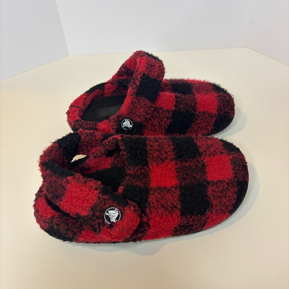 Children’s Kids Croc Slippers plaid Size 1j